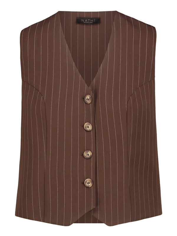 NATHI' LUXURY Gilet Donna - Marrone