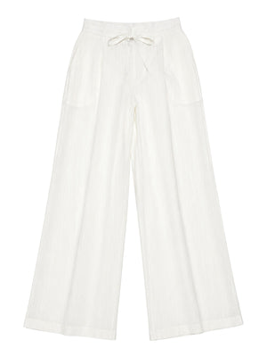 NATHI' LUXURY Pantalone Nathi Luxury In Tinta Unita - Bianco