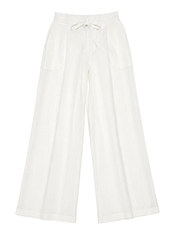 NATHI' LUXURY Pantalone Nathi Luxury In Tinta Unita - Bianco