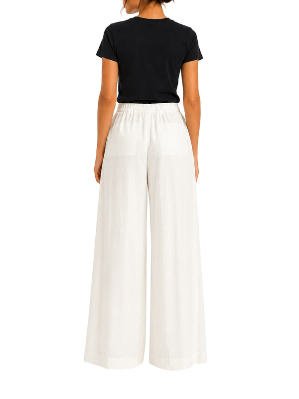 NATHI' LUXURY Pantalone Nathi Luxury In Tinta Unita - Bianco