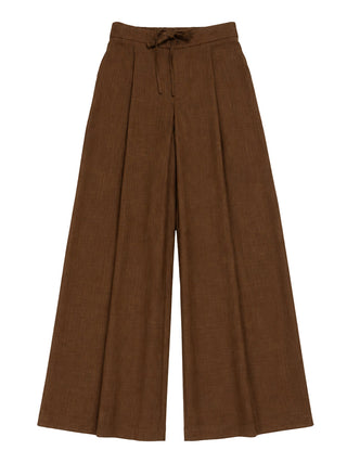 NATHI' LUXURY Pantalone Nathi Luxury In Tinta Unita - Marrone