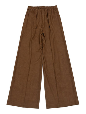 NATHI' LUXURY Pantalone Nathi Luxury In Tinta Unita - Marrone