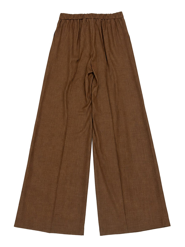 NATHI' LUXURY Pantalone Nathi Luxury In Tinta Unita - Marrone
