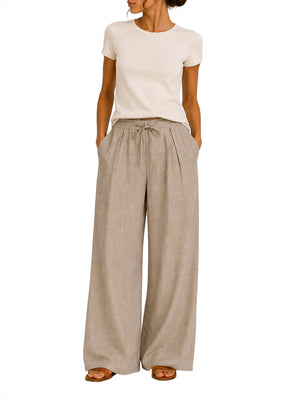 NATHI' LUXURY Pantalone Nathi Luxury In Tinta Unita - Beige