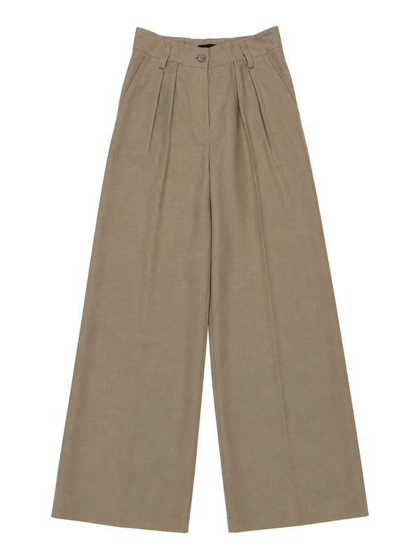 NATHI' LUXURY Pantalone Nathi Luxury In Tinta Unita - Beige