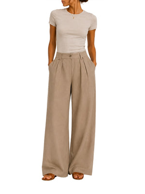 NATHI' LUXURY Pantalone Nathi Luxury In Tinta Unita - Beige