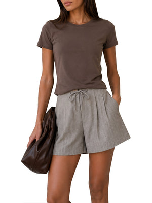 NATHI' LUXURY Shorts Casual Donna - Beige