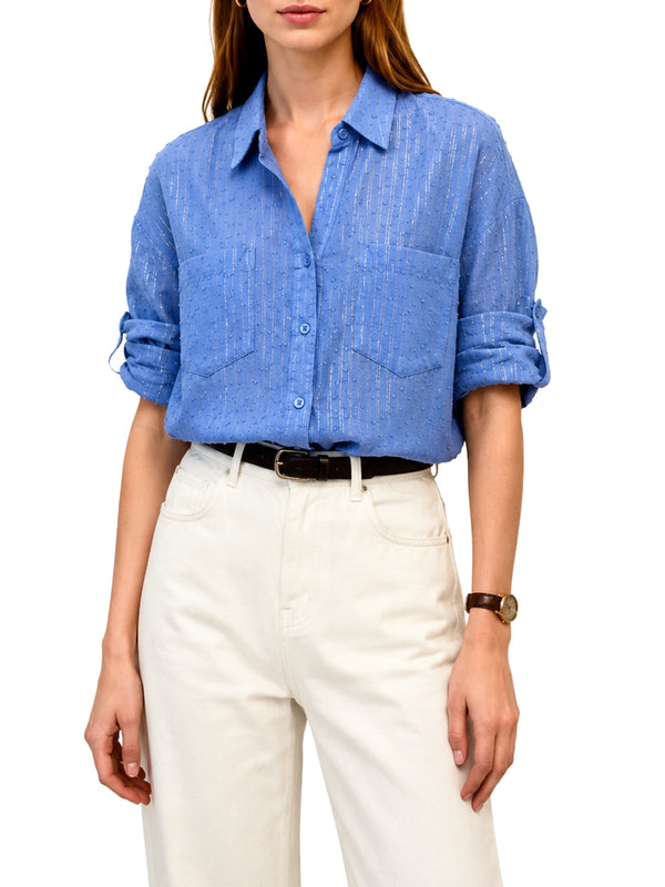 NATHI' LUXURY STC Camicia Donna - Blu Scuro