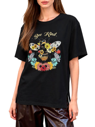 NATHI' LUXURY STC T-Shirt Donna - Nero