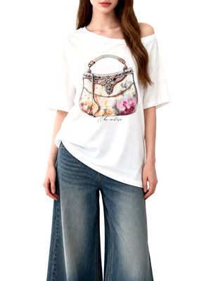 NATHI' LUXURY STC T-Shirt Donna - Bianco