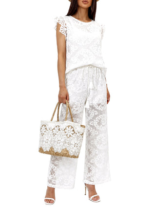NATHI' LUXURY STC Pantalone Donna - Bianco
