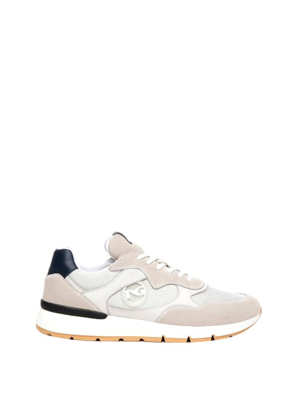 NERO GIARDINI Sneakers Nero Giardini In Camoscio Pelle e Tela Ghiaccio