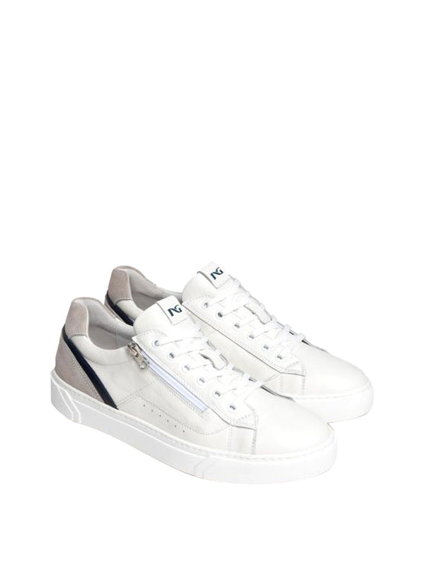 NERO GIARDINI Sneakers Nero Giardini Pelle E Camoscio - Bianco