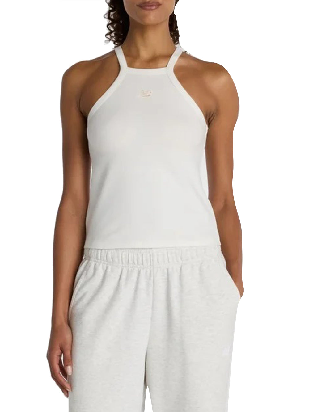 NEW BALANCE Canotta New Balance Cotton Racer Tank - Bianco