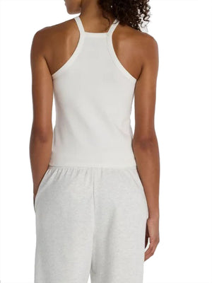 NEW BALANCE Canotta New Balance Cotton Racer Tank - Bianco
