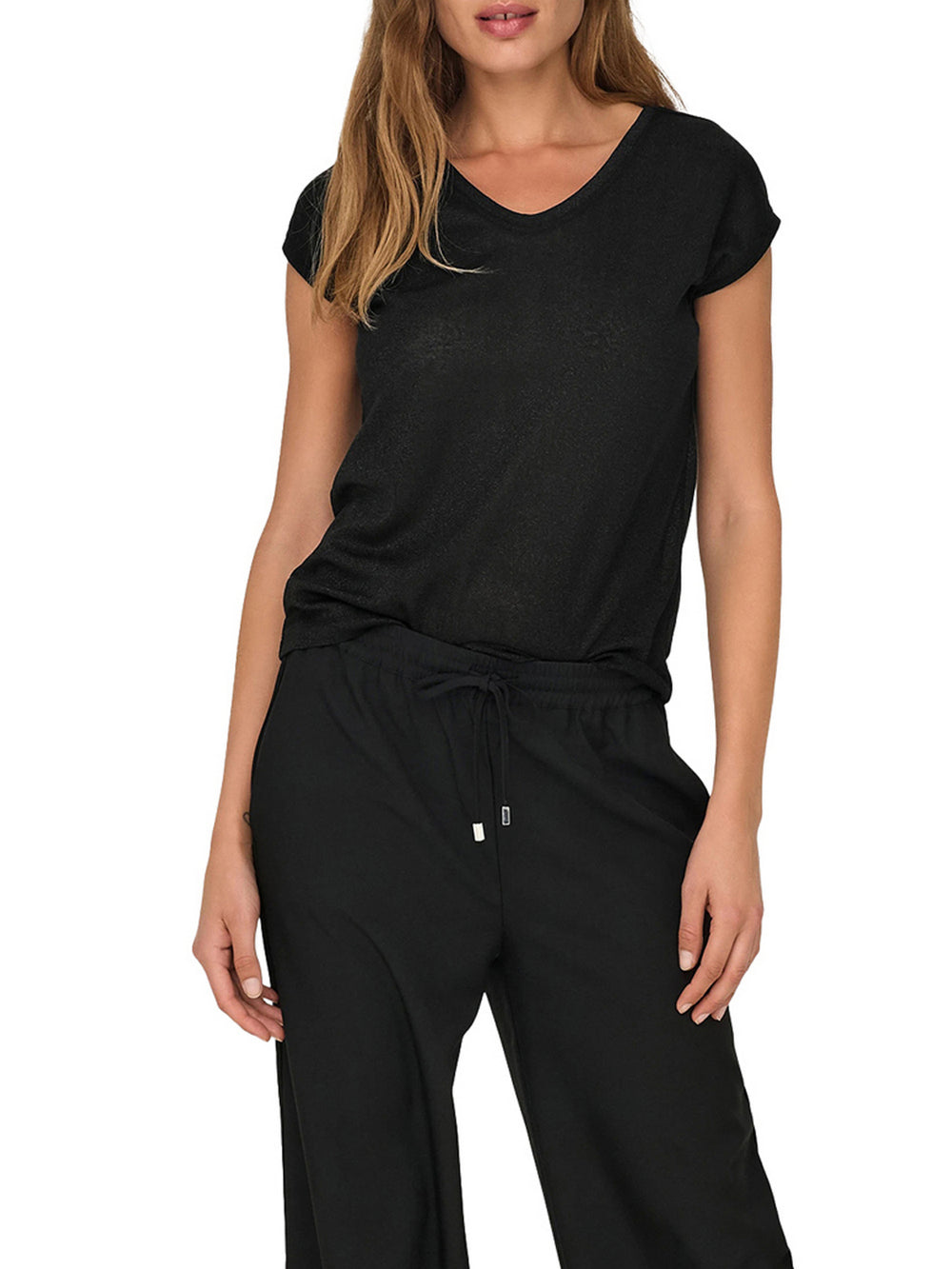 Only T-Shirt Only Onlsilvery - Nero