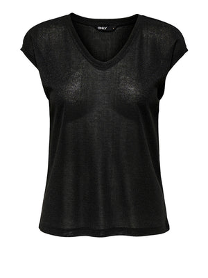 Only T-Shirt Only Onlsilvery - Nero