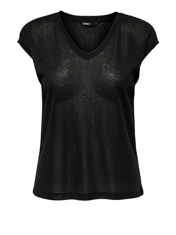 Only T-Shirt Only Onlsilvery - Nero