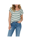 ONLY DROP 1 T-Shirt Only Onllira A Righe - Verde/Bianco