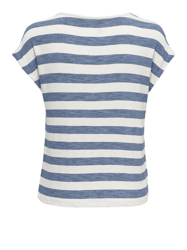 Only T-Shirt Only Onllira A Righe - Blu/Bianco