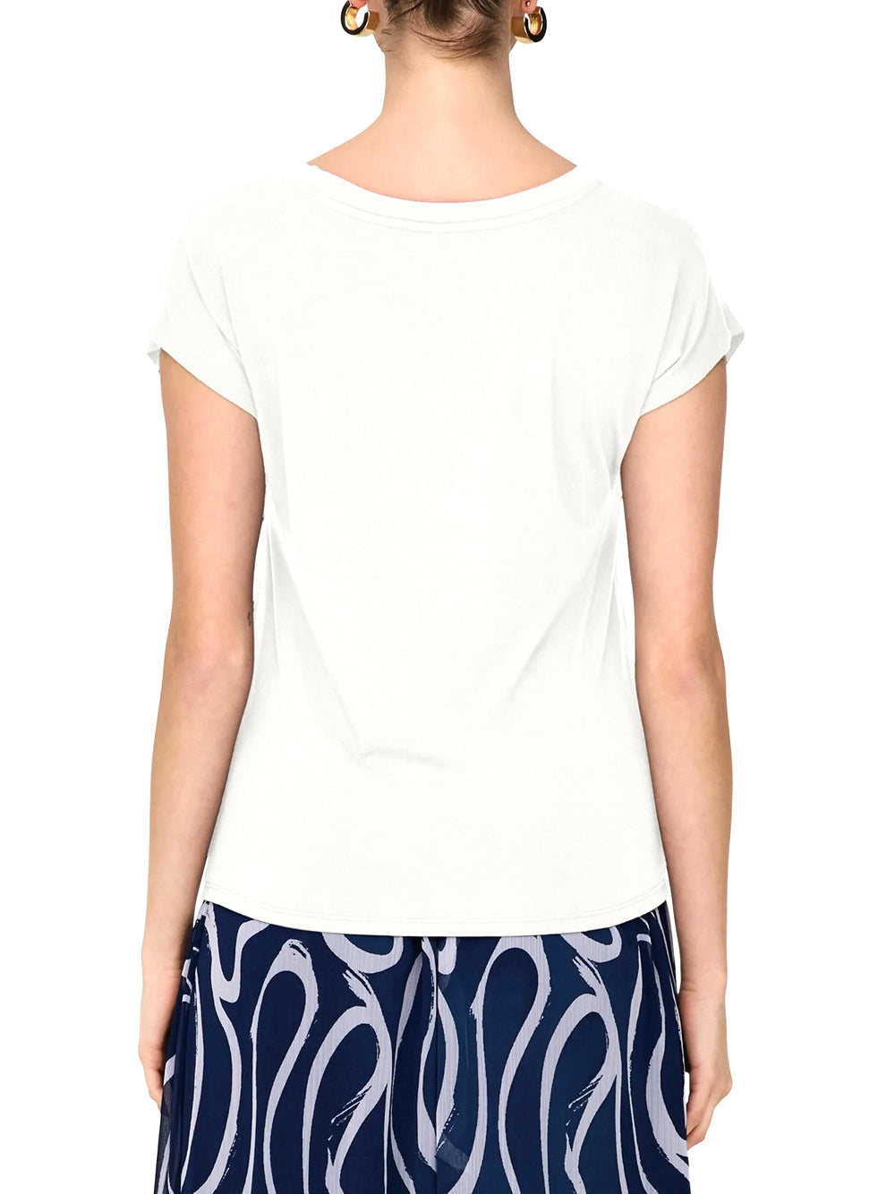 ONLY DROP 1 T-Shirt Only Onlrilla Ss V Neck - Bianco