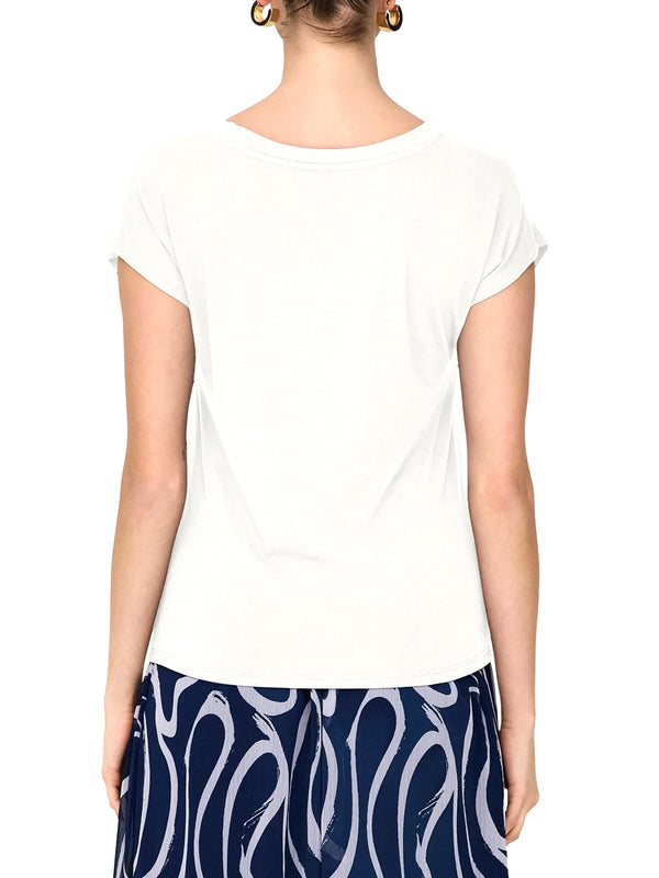 ONLY DROP 1 T-Shirt Only Onlrilla Ss V Neck - Bianco