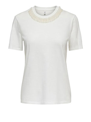 Only T-Shirt Only Onlparker - Avorio