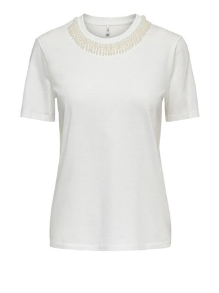 Only T-Shirt Only Onlparker - Avorio