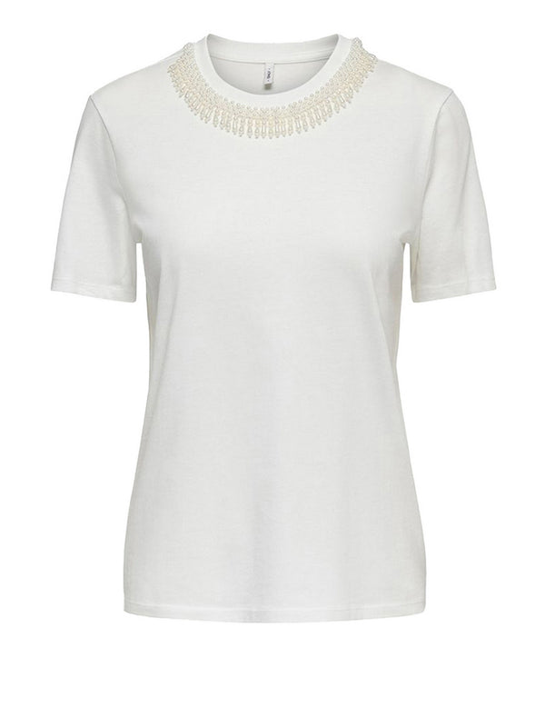 Only T-Shirt Only Onlparker - Avorio