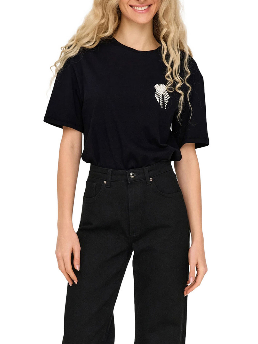 Only T-Shirt Only Onlvita - Nero