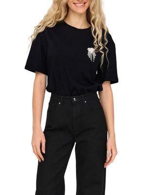Only T-Shirt Only Onlvita - Nero