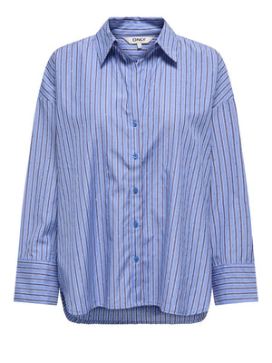 ONLY DROP 1 Camicia Only Onloregon Alva Ls - Blu/Bianco