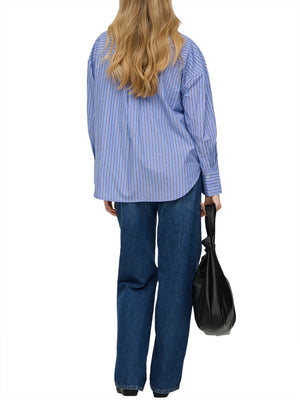ONLY DROP 1 Camicia Only Onloregon Alva Ls - Blu/Bianco