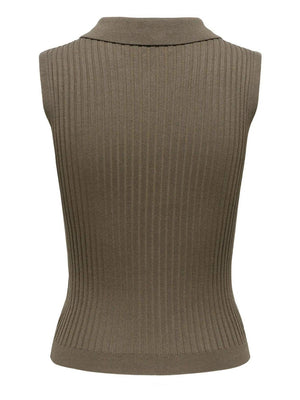 ONLY DROP 1 Gilet Only Onlmeddi Life Zip - Beige