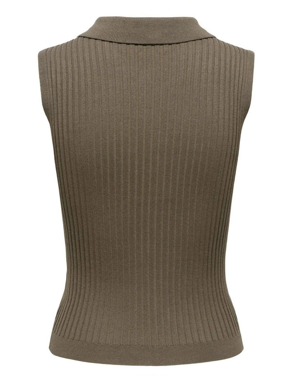ONLY DROP 1 Gilet Only Onlmeddi Life Zip - Beige