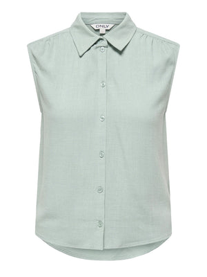 ONLY DROP 1 Camicia Onlsiesta Lino Only - Turchese