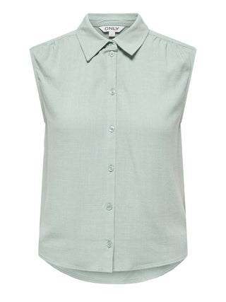 ONLY DROP 1 Camicia Onlsiesta Lino Only - Turchese