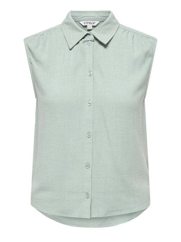 ONLY DROP 1 Camicia Onlsiesta Lino Only - Turchese
