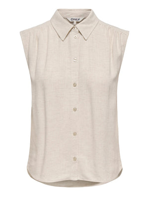 ONLY DROP 1 Camicia Onlsiesta Lino Only - Beige