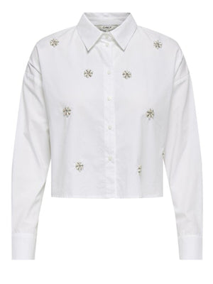 ONLY DROP 1 Camicia Onlriti Ls Pearl Only - Bianco