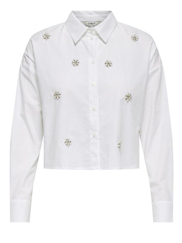 ONLY DROP 1 Camicia Onlriti Ls Pearl Only - Bianco
