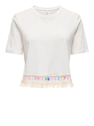 ONLY DROP 2 T-Shirt Onlfilippa Only - Bianco