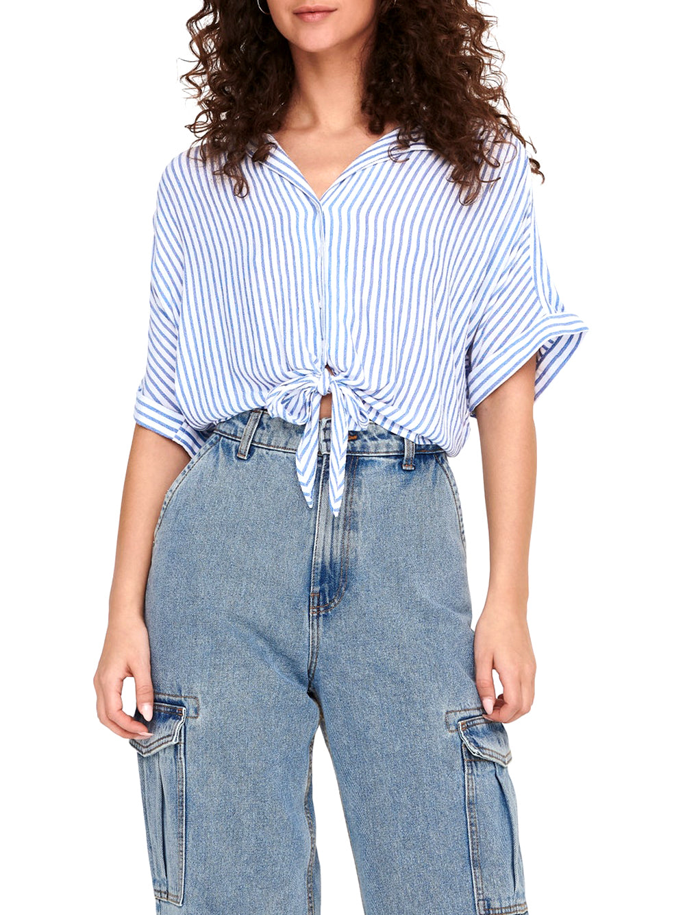 ONLY DROP 2 Camicia Onlpaula Only - Bianco/Blu