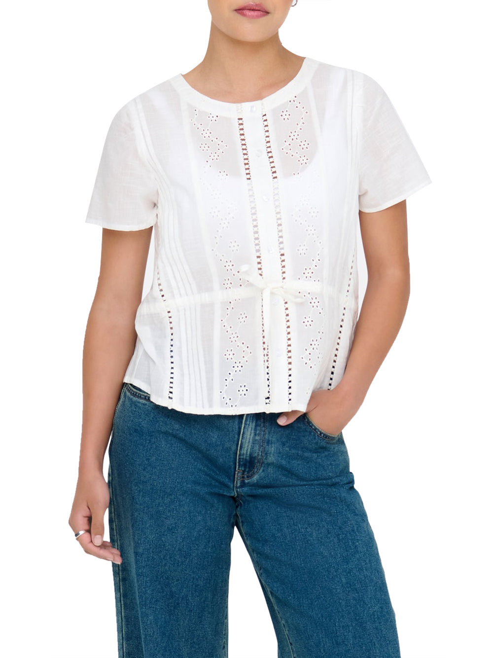 ONLY DROP 2 Maglia Onlsiffi - Bianco