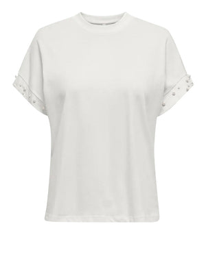 ONLY DROP 2 T-Shirt Only Onlolivia Ss Loose - Avorio