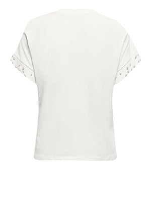 ONLY DROP 2 T-Shirt Only Onlolivia Ss Loose - Avorio