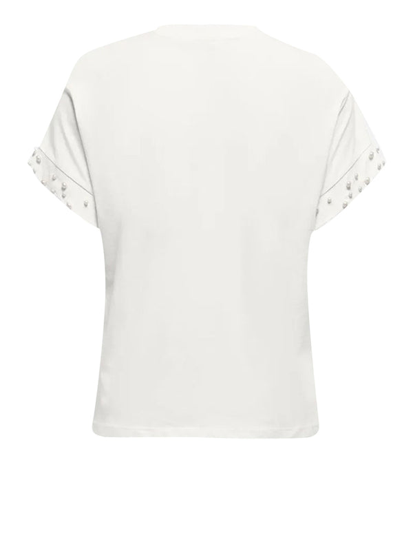 ONLY DROP 2 T-Shirt Only Onlolivia Ss Loose - Avorio