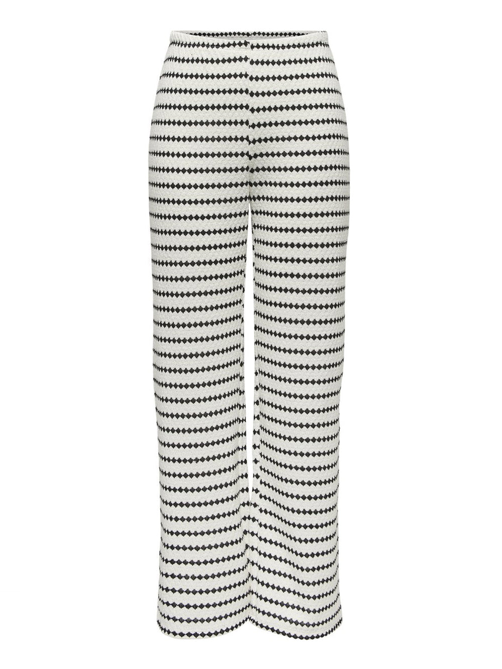 ONLY DROP 2 Pantalone Onleva Stripe Wide Leg Only - Bianco/Nero