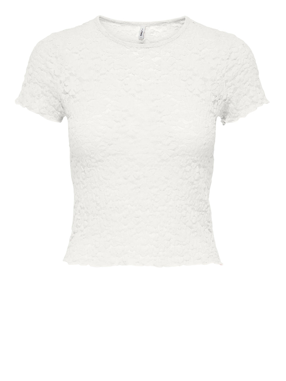 ONLY DROP 2 T-Shirt Only Onlfaith Ss Lace Top Jrs - Bianco