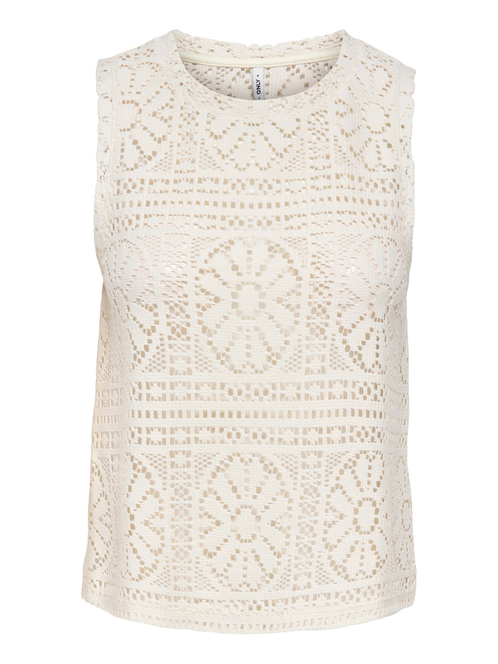ONLY DROP 2 Canotta Onllian Lace Tank Only - Bianco